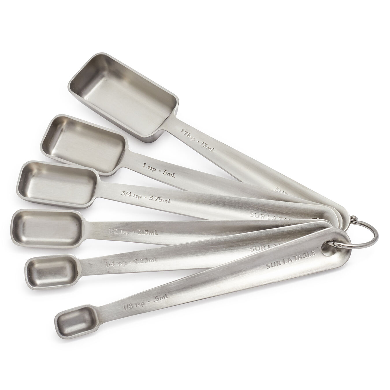 Heavy Duty 6 Piece Long Handled Stainless Steel Measuring Spoon Set Baking-Tool Heavy Duty 6 Piece Long Handled Stainless Steel Measuring Spoon Set Baking-Tool